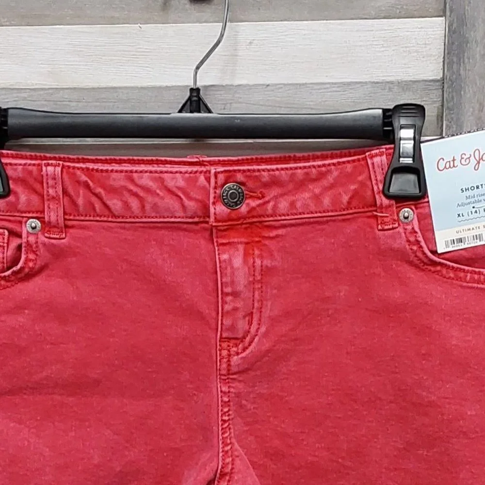 Girls' Mid-Rise Jean Shorts | Cat & Jack | XL (14) Plus